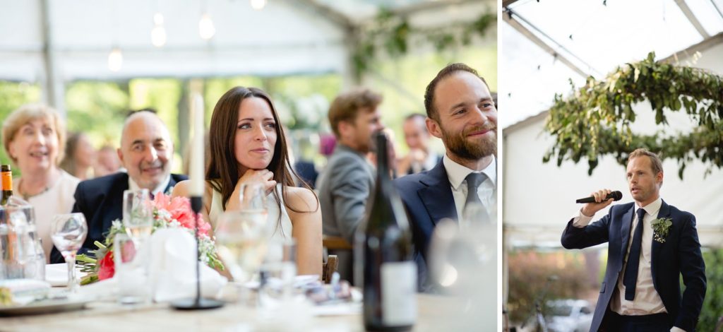 reactions during speeches at summer kent wedding