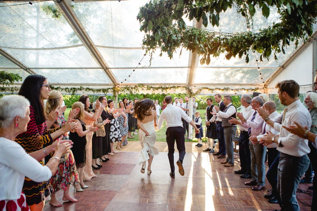 Ceilidh as first dance in Kent wedding