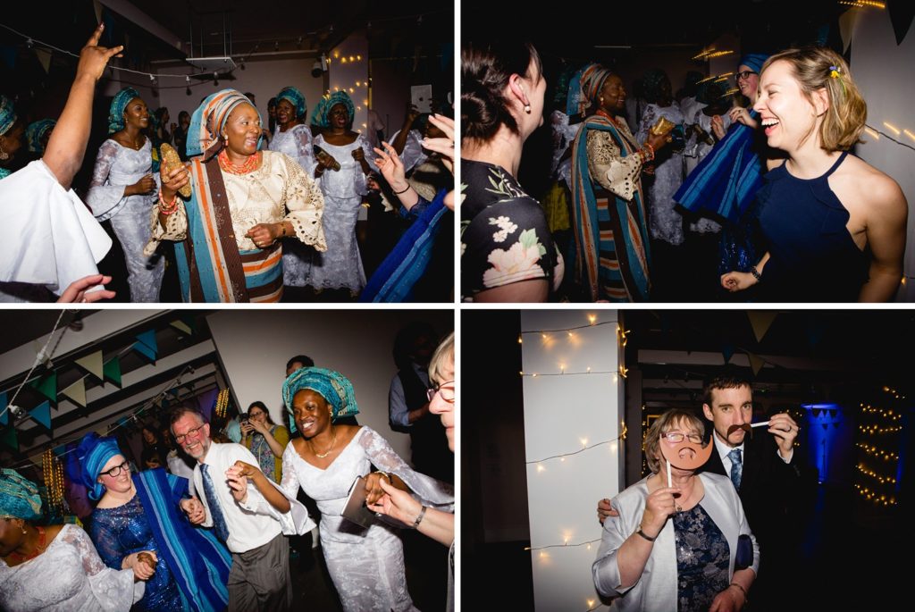 guests dancing at the tetley wedding venue